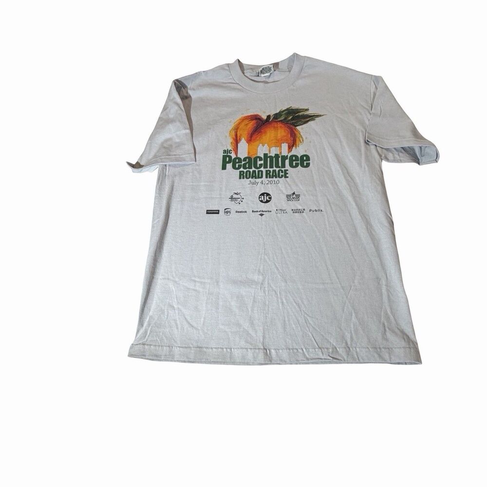 2010 Peachtree Road Race T-Shirt Men's Large Cotton Graphics All Cotton Flawless